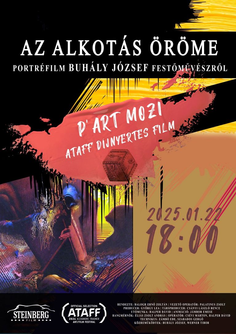 Az alkotás öröme – hivatalos vetítési plakát
